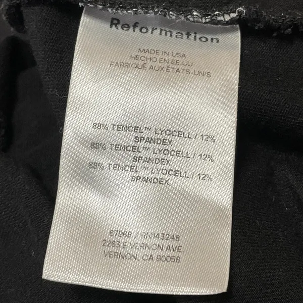 Reformation Women's Black Sleeveless Deep V Neck Camisole Cami Tank Top Size S - Image 5