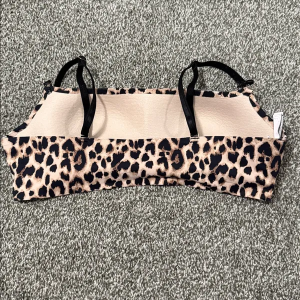 Victorias Secret Cheetah Print Lined Bandeau Super Soft Bra - Image 3