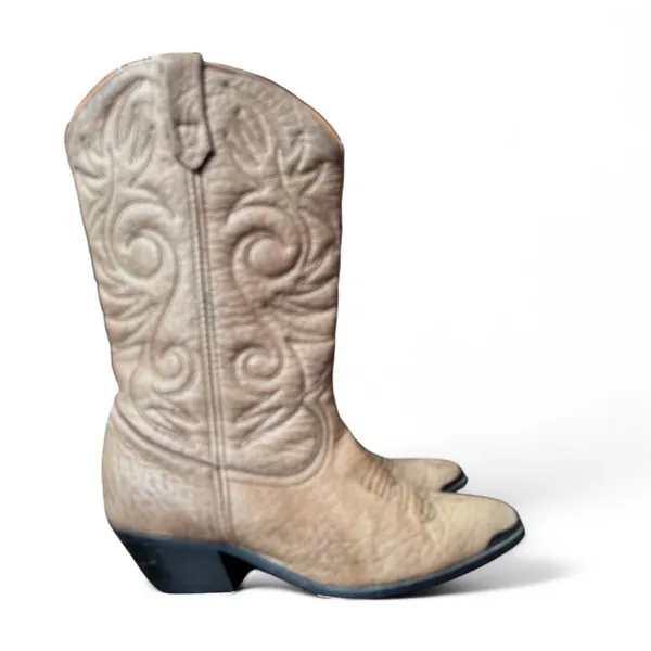 Vintage Acme Women’s Size 6M Light Brown Leather Western Cowboy Boots USA - Image 3