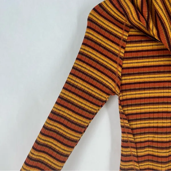 FREE PEOPLE Cape Cod‎ Thermal Striped Ribbed Cowl Neck Size M - Image 6