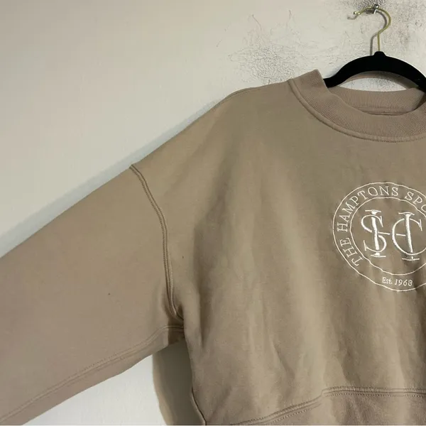 Abercrombie & Fitch The Hamptons Sport Club Crewneck Cropped Sweatshirt Small - Image 3