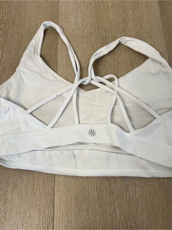 Athleta Cream White Lightweight Sports Bra - Image 2