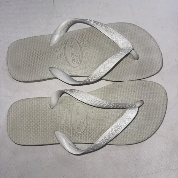 Havaianas Top White Classic Foam Outdoor Water Summer Thong Sandal Flip Flops 6 - Image 2