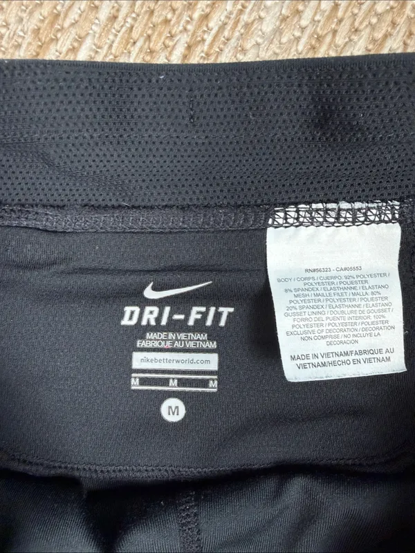 Nike Black Capri Leggings with Reflective Trim - Image 2