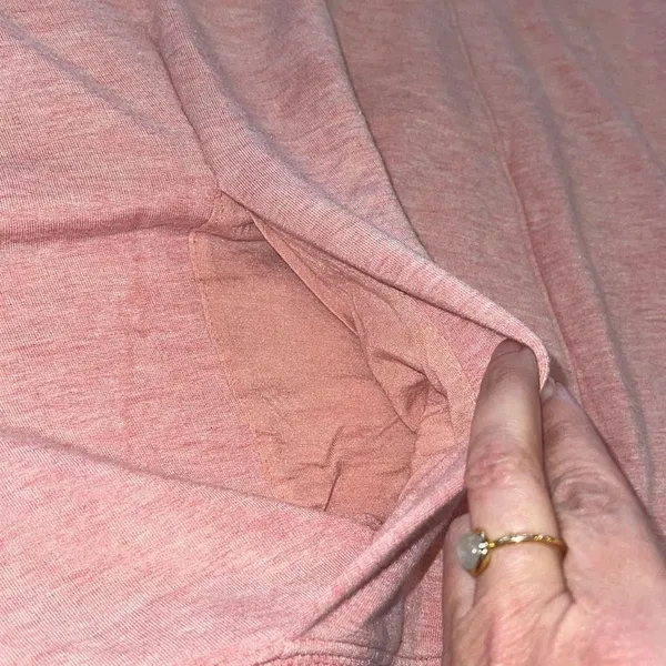 Athleta Apollo Mock Crewneck Sweatshirt Conch Pink Heather Size Small‎ - Image 9