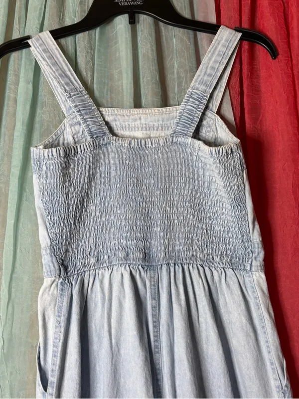 Japna Light Wash Denim Jumpsuit - Image 4