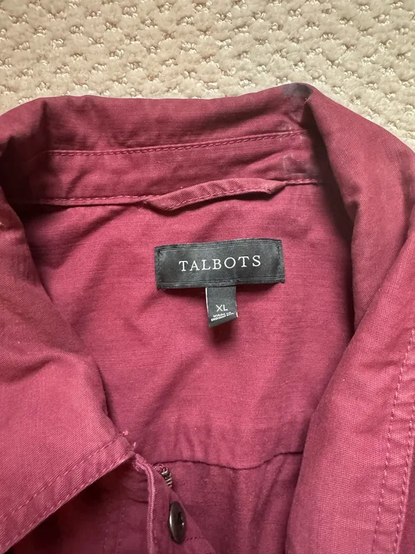 Talbots Burgundy Utility Jacket - Image 2