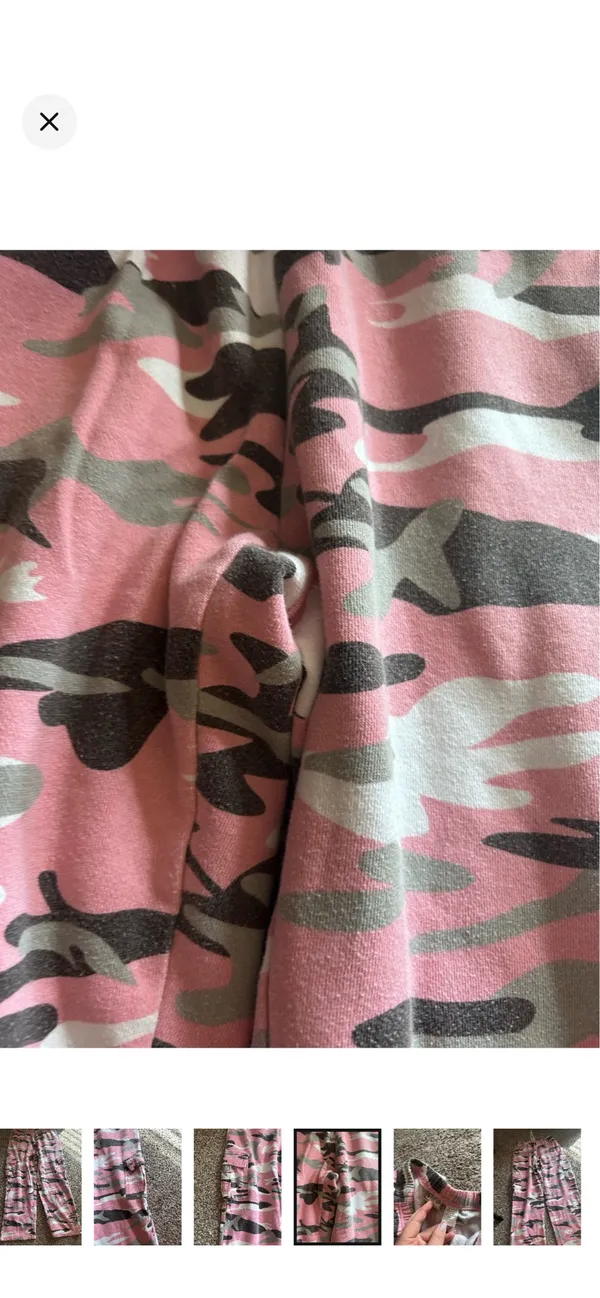 Gas Co | y2k pink & gray camo cargo style sweatpants - Image 5