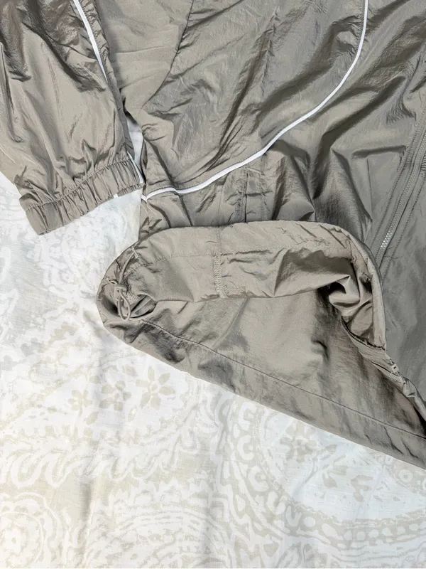 Avia Beige Bomber Jacket with White Piping - Women - Image 6