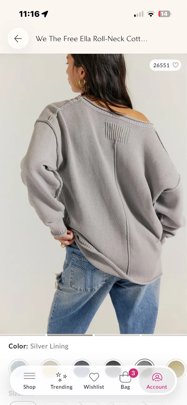 Free People We the free ella roll neck - Image 2