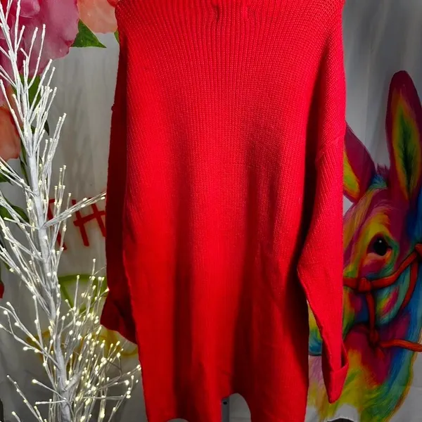 P195. Princess Polly red knit dress Size M - Image 3