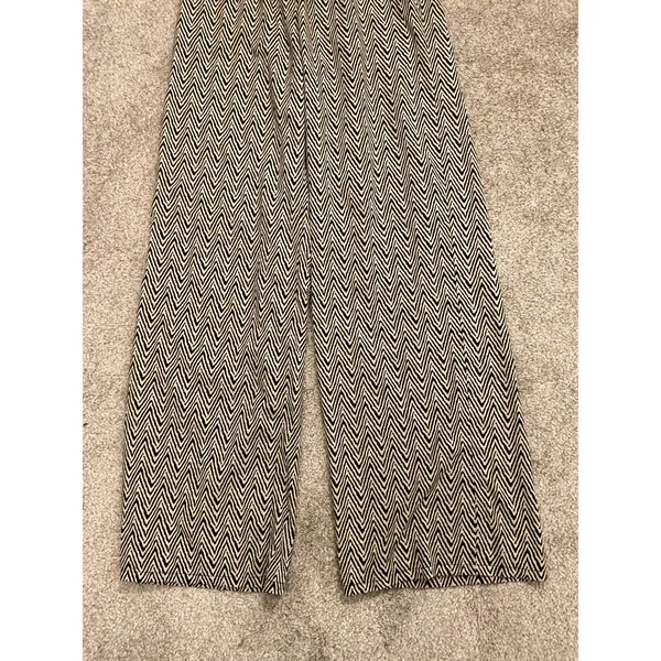 Umgee Boho Wide Leg Drawstring Waist Pants | Silky Chevron Print | Size Small - Image 5