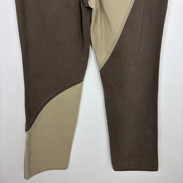 BDG Urban Outfitters Cowboy Jeans Colorblock Brown High Rise Straight Size 27 - Image 9