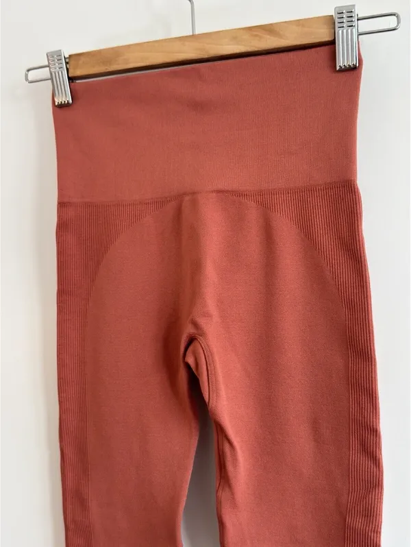 SET Active Sculptflex Seamless High Rise Leggings Terracotta XS Athleisure Yoga - Image 3