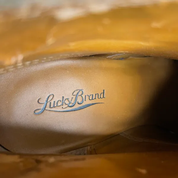 Lucky Brand Ehllen Distressed Tan Ankle Boots Size 8.5 - Image 14