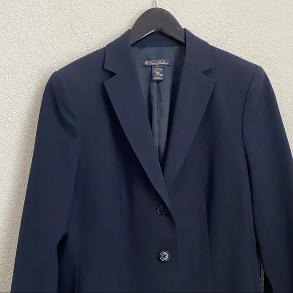 Brooks Brothers Navy Wool Blend 3- Button Women’s Blazer Size 6 - Image 7