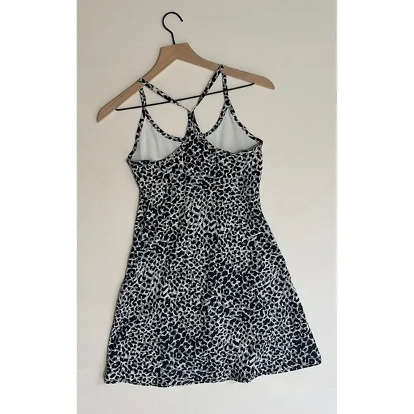 OUTDOOR VOICES‎ The Exercise Dress Snow Leopard Animal Print Tank Shorts X-Small - Image 8