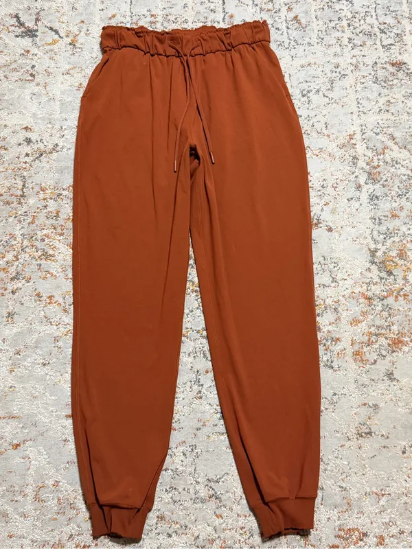Lululemon Stretch High Rise Joggers Dark Terracotta Size 8 - Image 12