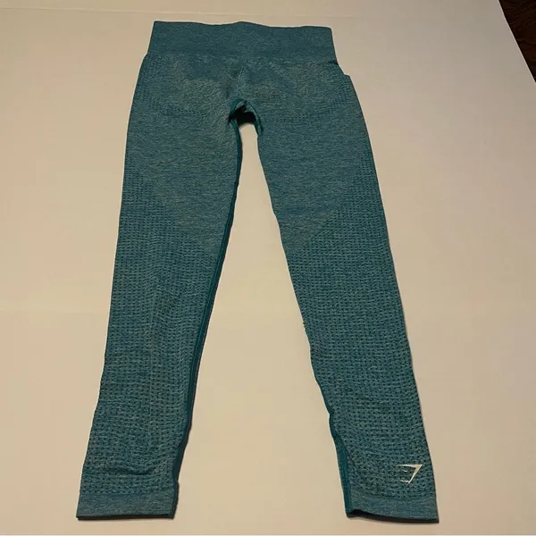 GymShark Womens Size XS‎ Teal Blue Green Athletic Leggings Workout Gym Stretch - Image 10