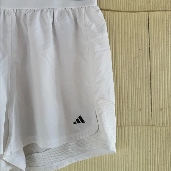 Adidas women’s HYGLM PACER shorts size MEDIUM/WHITE - Image 2