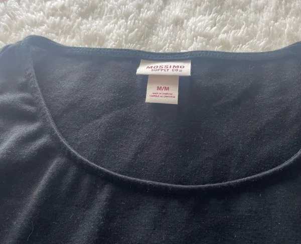 Black Peplum Top Size M - Image 2