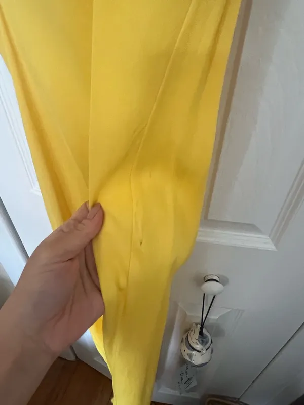 Zara color block satin side slit dress size S - Image 7