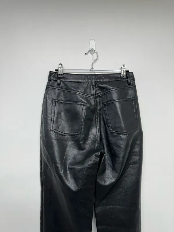Aritzia Wilfred Melina Leather Pants Black - Image 6