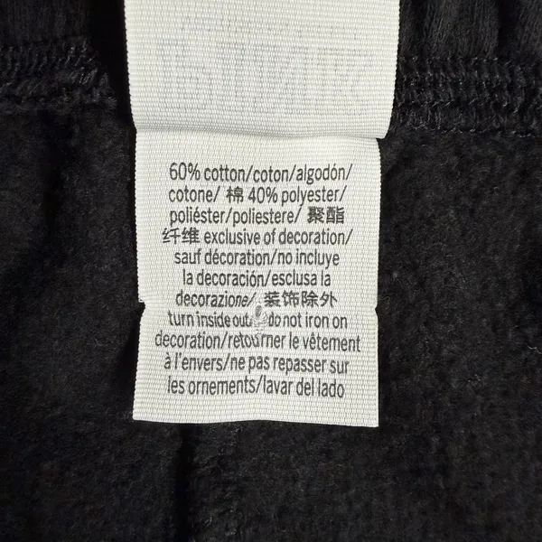PINK Victoria's Secret Shorts Womens Large Black Fleece Sweat Logo Drawstring - Image 5