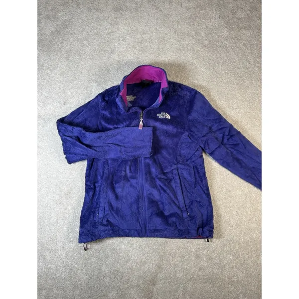 The North Face Jacket Womens Medium Purple Pink Fleece Full Zip Outdoors flaw*** - Image 6