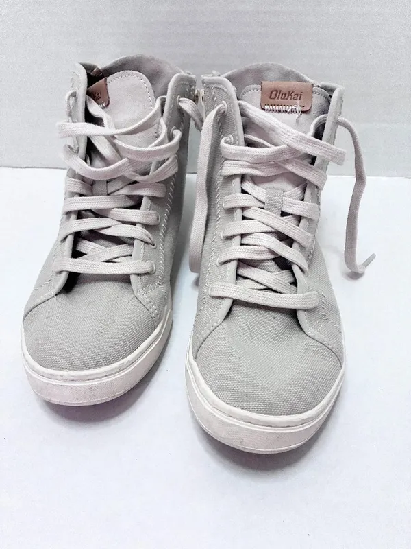 OLUKAI Pilahi Women's High Top‎ Sneaker - 7.5 - Bone - Image 2