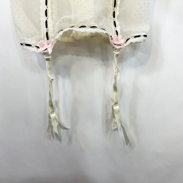 Victoria's Secret Sexy Little Things‎ 36B Bustier Ivory Corset Garter Y2K 175 - Image 6