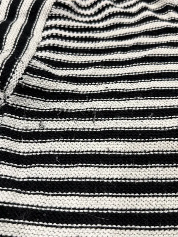 Anthropologie Field Flower Black and White Striped Turtleneck Sweater - Image 9