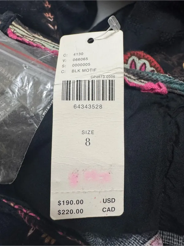 Anthropologie Black Paisley Boho Maxi Dress Floral Tiered - Image 5