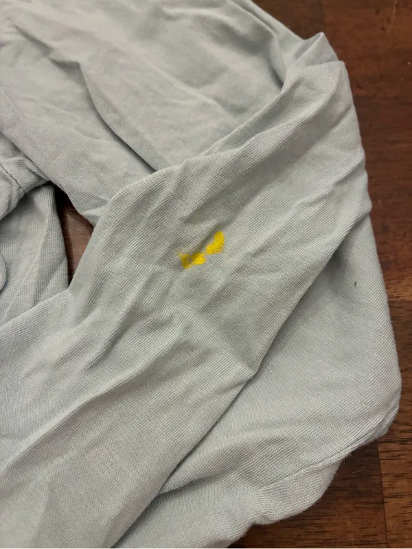 Nike Air T-Shirt Women’s Medium Long Sleeve Top Blue Gray Paint Spots - Image 3
