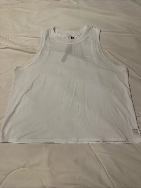 Vuori Energy Top - Classic White Sleeveless Tank Top - Size XL - Image 3