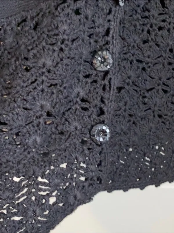 Vintage Ann Taylor cotton and crochet bottom sweater - Image 12