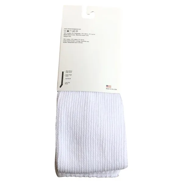 American Apparel Brand New 2000s Y2K White Vintage Deadstock Thigh High Socks - Image 4