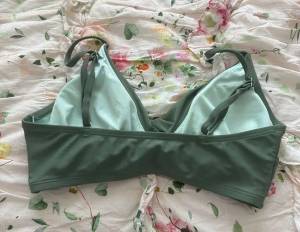 Olive Green Bikini Top Size M - Image 2