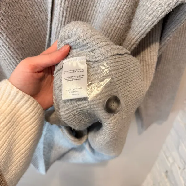 Altar’d State Gray Knit Button Up Cardigan - Image 4