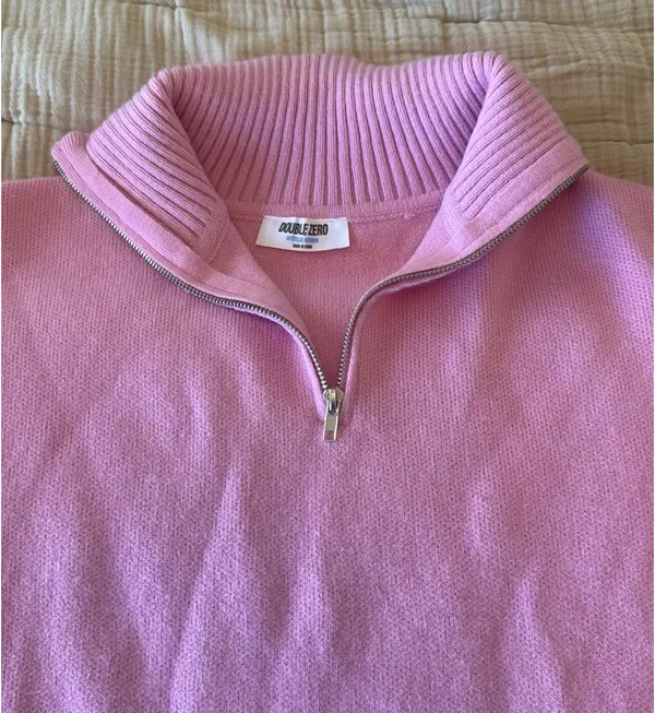 Double Zero Pink quarter zip sweater brand new - Image 2