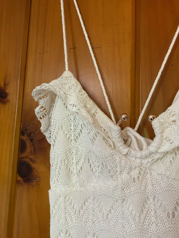 Kirious white crochet mini dress - Image 2