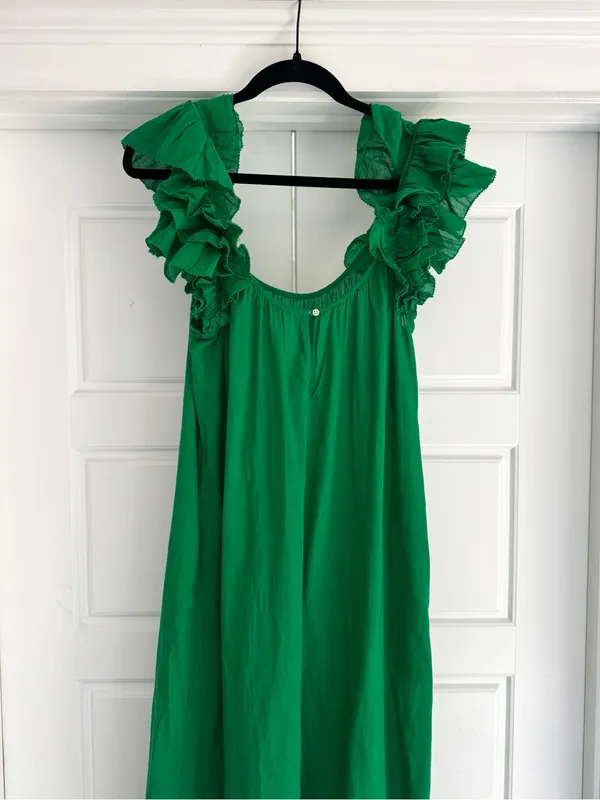 The GREAT Ruffle Green Cover-Up Dress -size small - Image 4