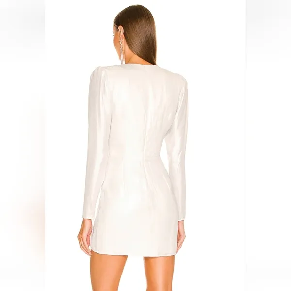 Revolve DUNDAS x Harlow Mini Dress in Metallic Ivory XS *No Brooch* - Image 2
