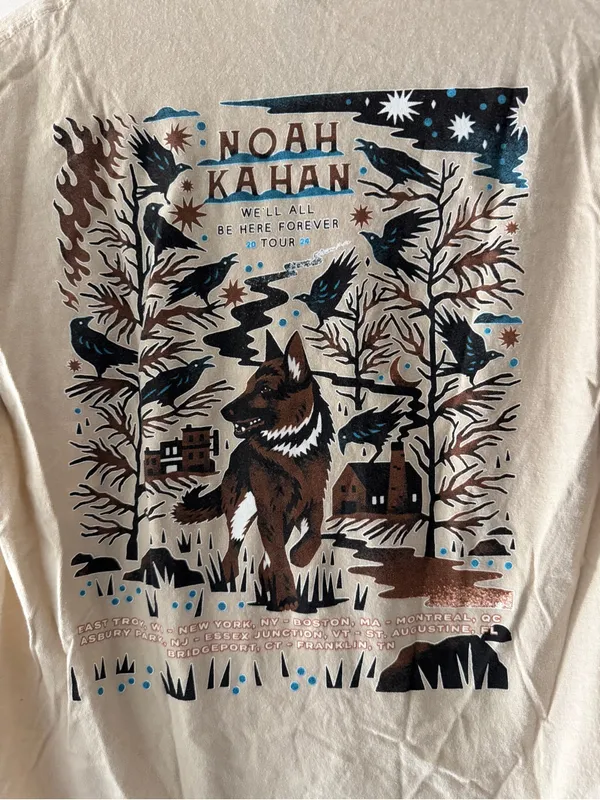 Noah Kahan We'll All Be Here Forever‎ Tour 2024 Graphic Tee Stick Season - Image 4