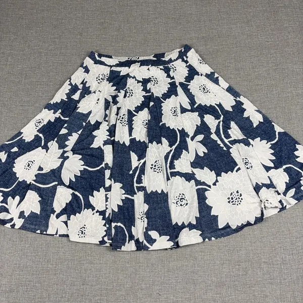 Philosophy Republic Clothing Skirt Womens M Blue Pleated Knee Length Lined - Image 10
