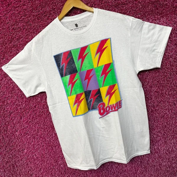 David Bowie Logo Starman Rock Tshirt size Medium - Image 3