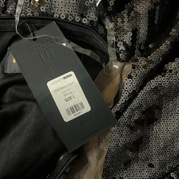 Nova Deluxe LG sequin silk tubeless dress - Image 4