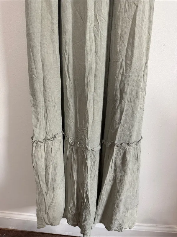 Sim & Sam Embroidered Sage Green Maxi Dress - Image 5
