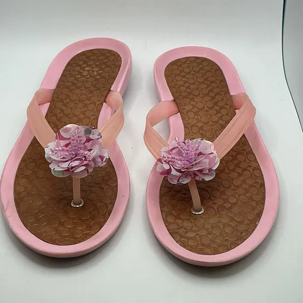 coach‎ flip flops size 9  Pink Floral - Image 3
