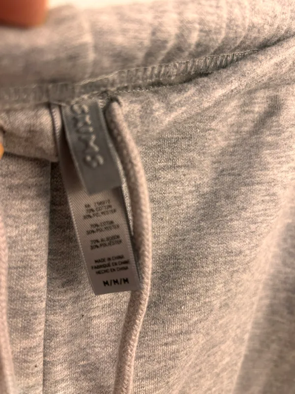 SKIMS COTTON FLEECE CLASSIC SHORT Heather Grey Medium - Image 10